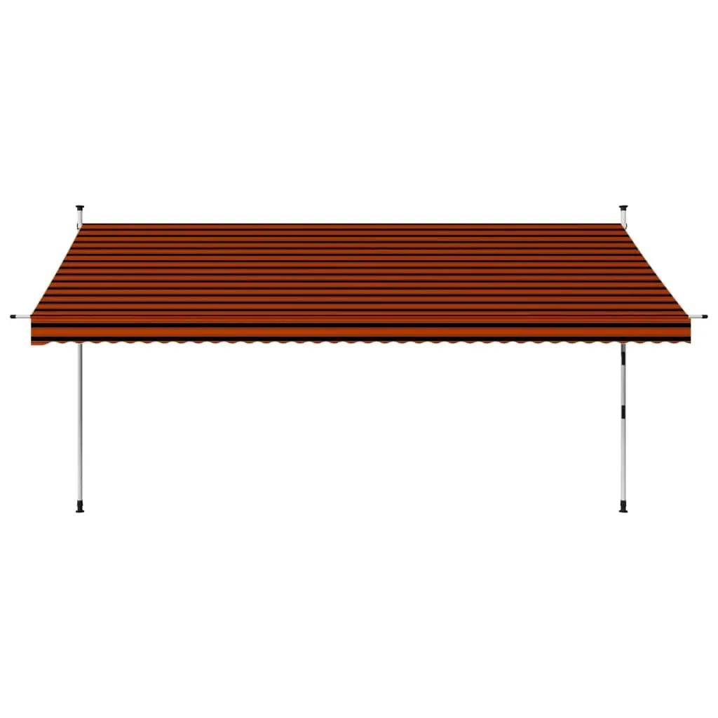 Manual Retractable Awning 400 cm Orange and Brown 145840