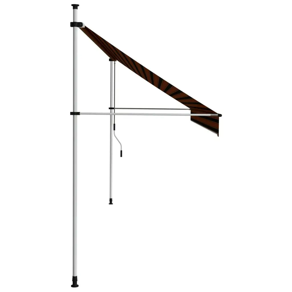 Manual Retractable Awning 400 cm Orange and Brown 145840