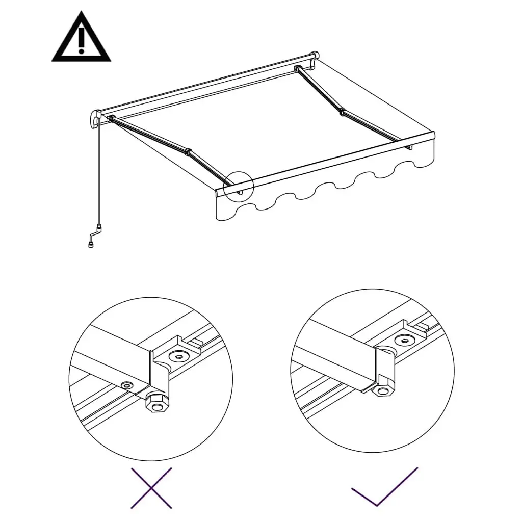 Manual Retractable Awning 300x250 cm Cream 3055185