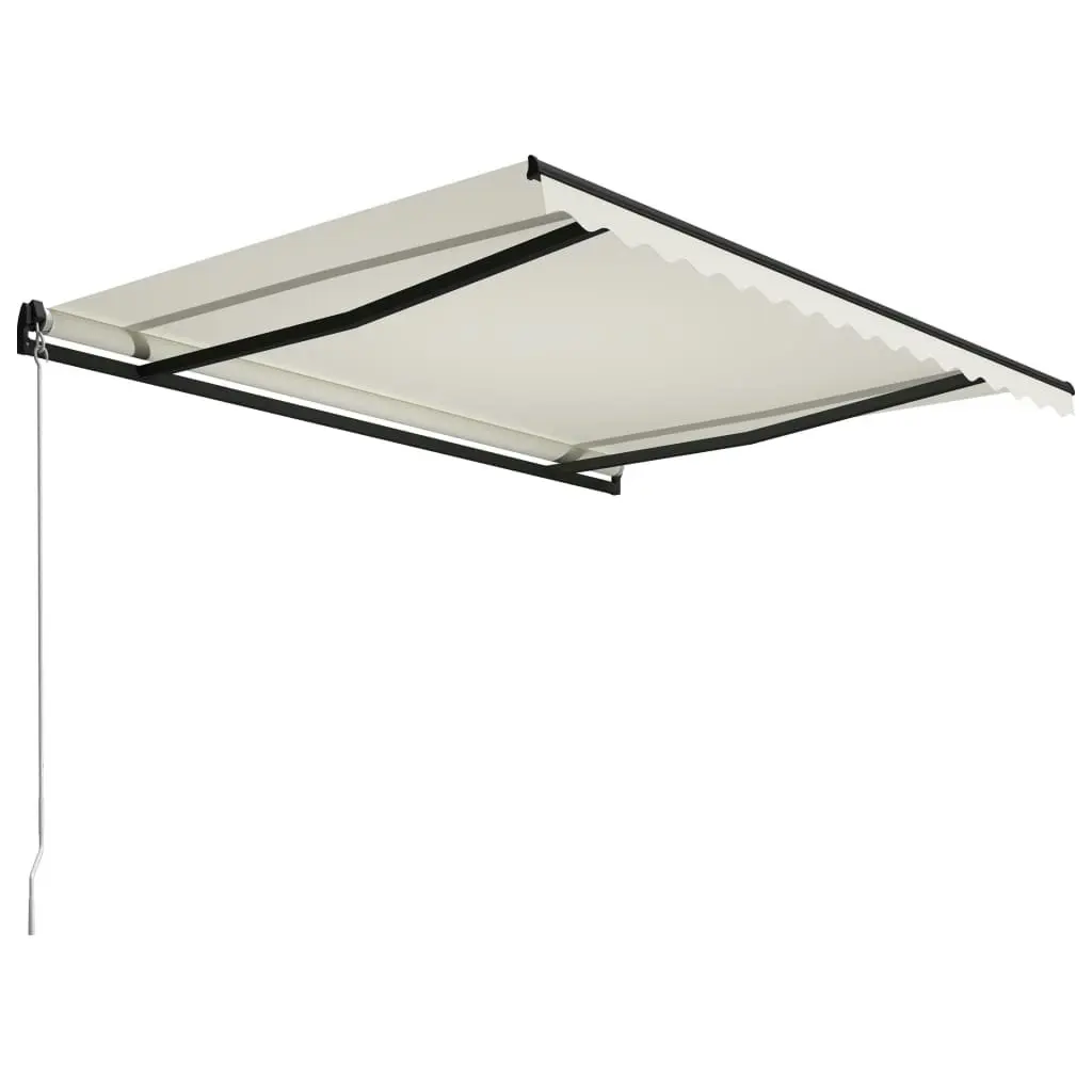 Manual Retractable Awning 400x300 cm Cream 3055192