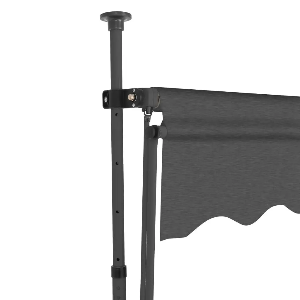 Manual Retractable Awning with LED 200 cm Anthracite 145864