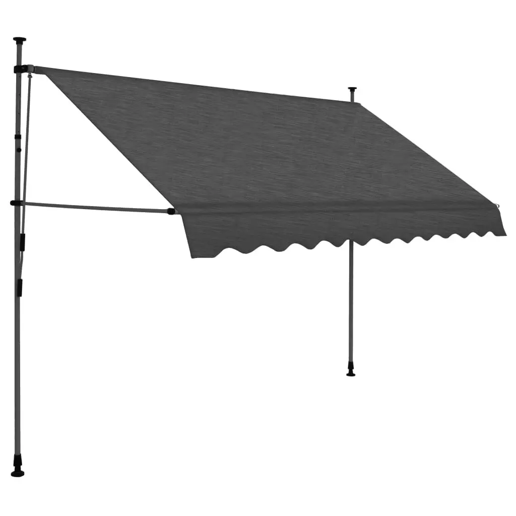 Manual Retractable Awning with LED 250 cm Anthracite 145865