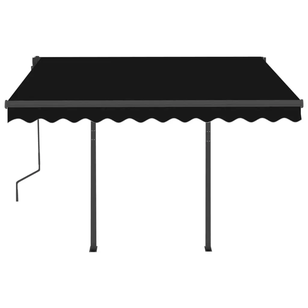 Manual Retractable Awning with LED 3.5x2.5 m Anthracite 3070124