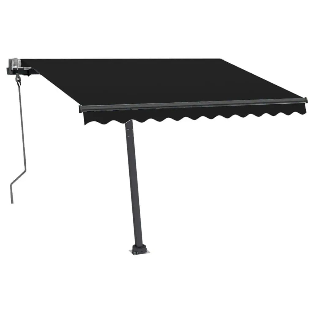 Manual Retractable Awning with LED 300x250 cm Anthracite 3069704