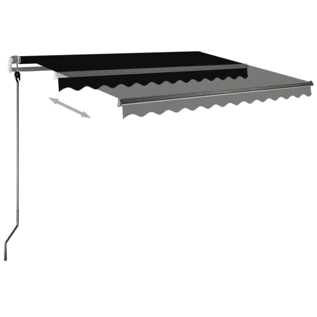 Manual Retractable Awning with LED 300x250 cm Anthracite 3069704