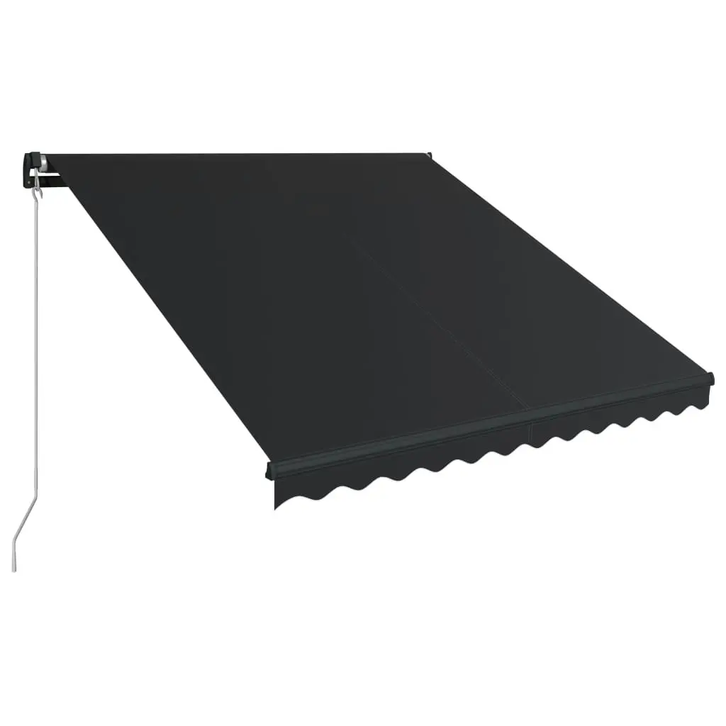 Manual Retractable Awning with LED 300x250 cm Anthracite 3051243