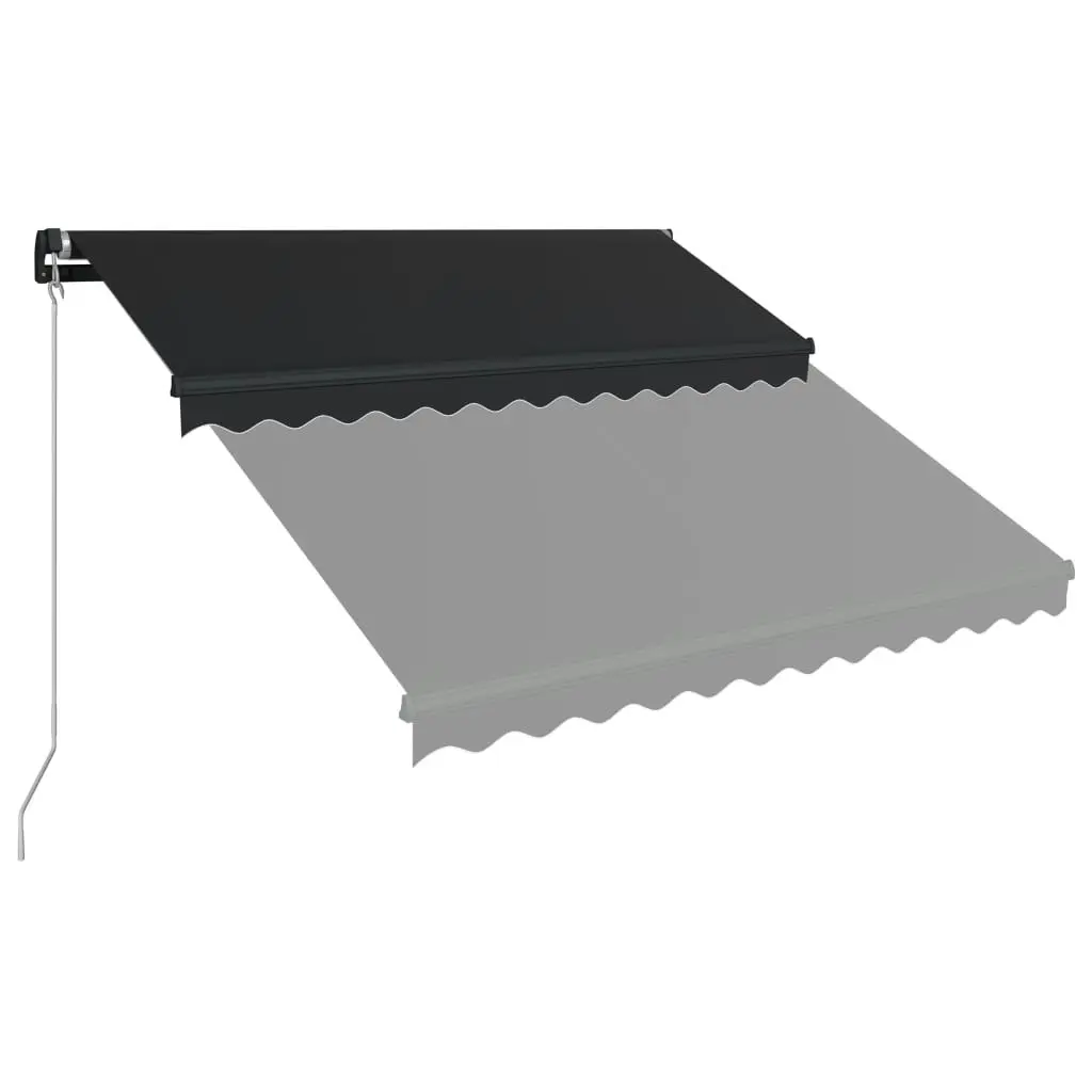 Manual Retractable Awning with LED 300x250 cm Anthracite 3051243