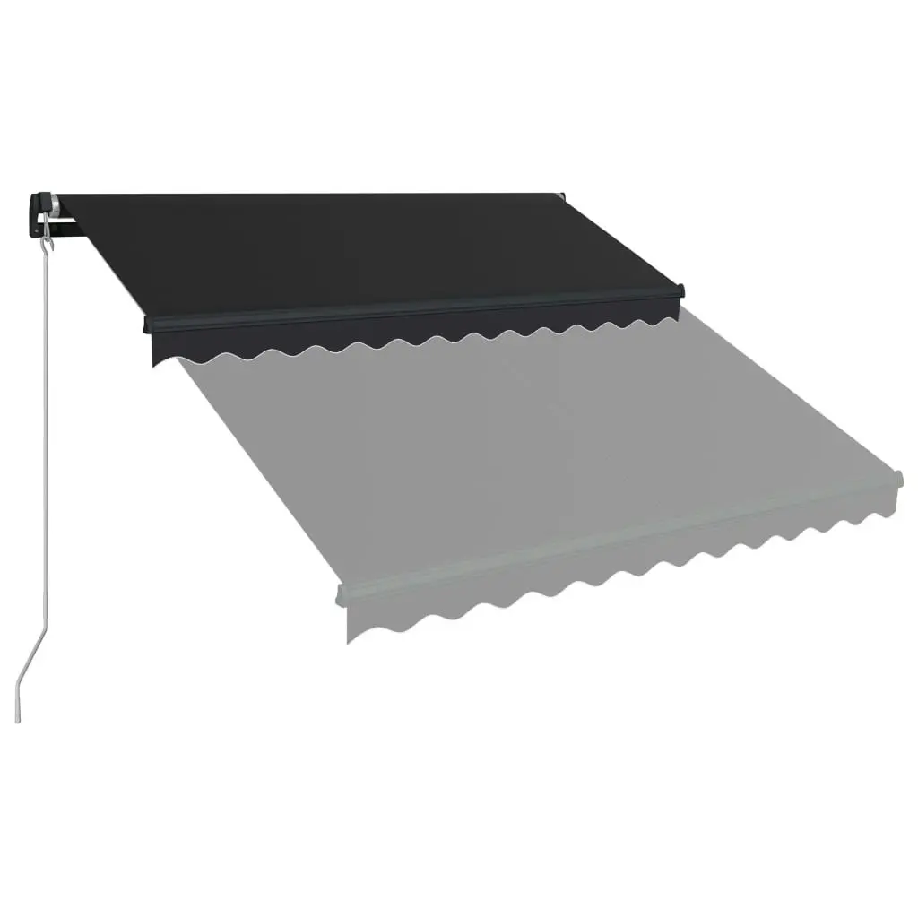 Manual Retractable Awning with LED 350x250 cm Anthracite 3051244