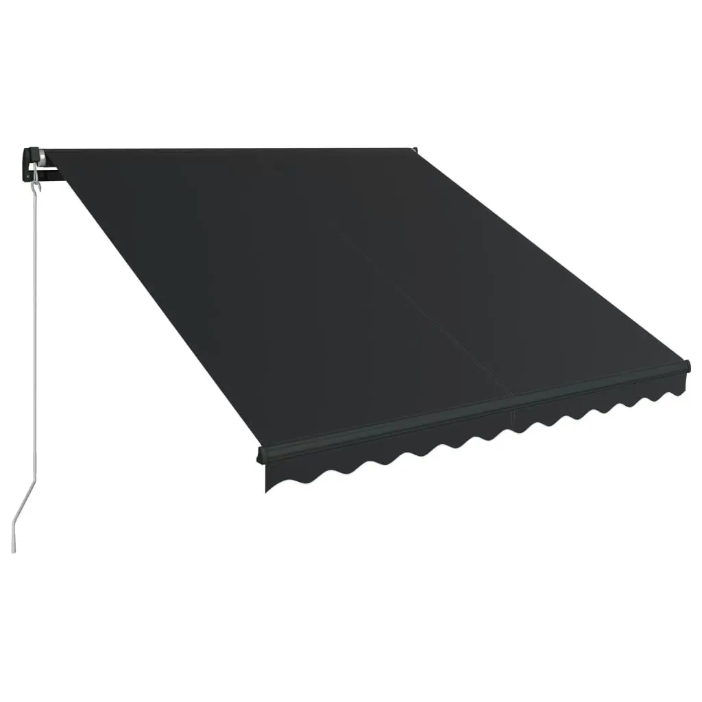 Manual Retractable Awning with LED 350x250 cm Anthracite 3051244