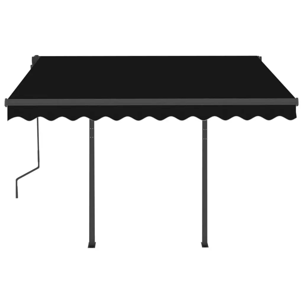 Manual Retractable Awning with LED 3x2.5 m Anthracite 3070104