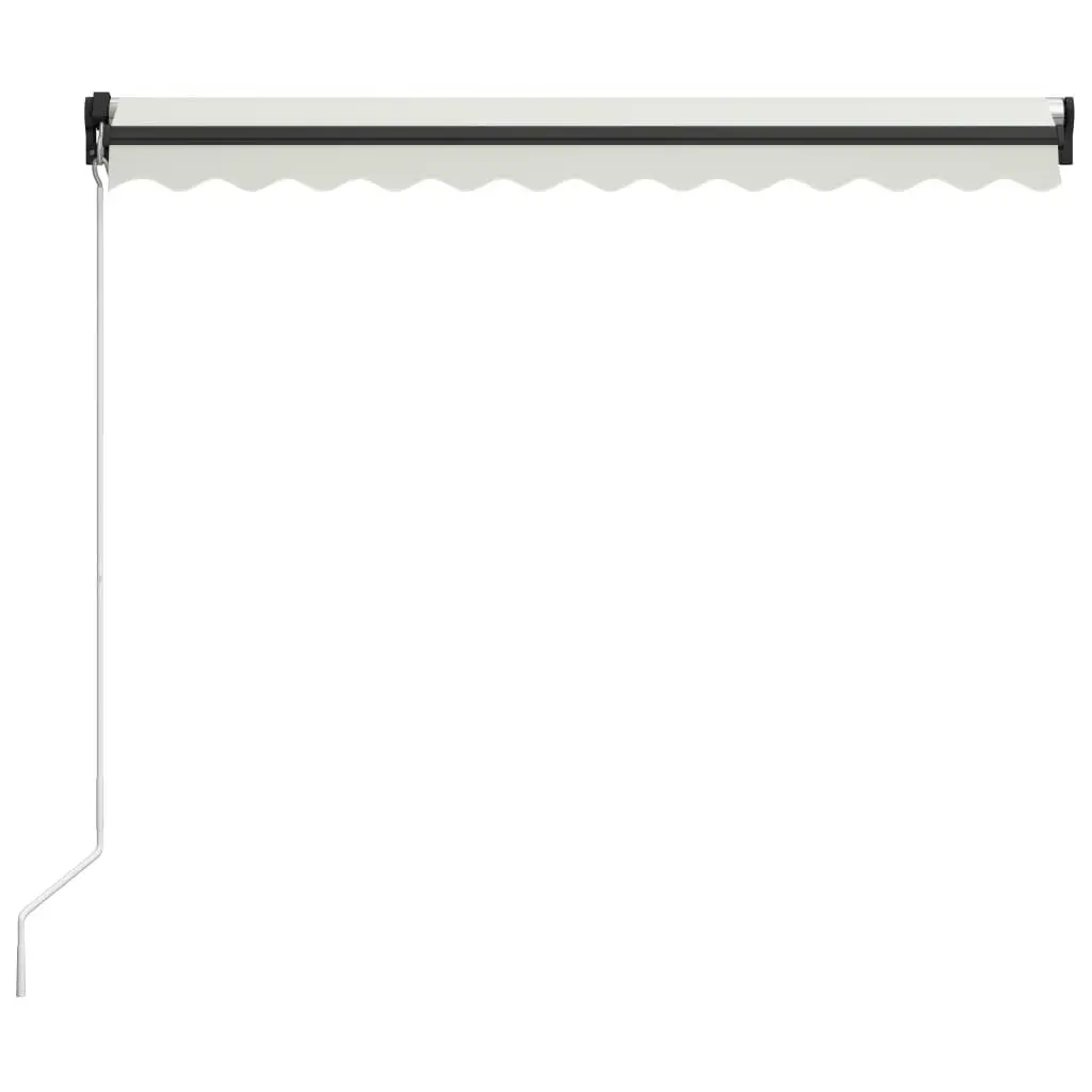 Manual Retractable Awning with LED 300x250 cm Cream 3055221