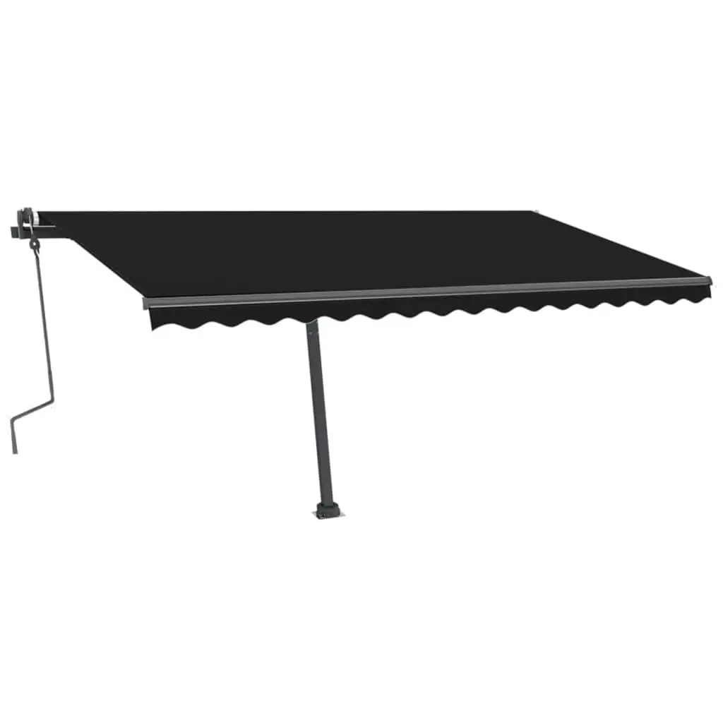 Manual Retractable Awning with LED 400x300 cm Anthracite 3069744