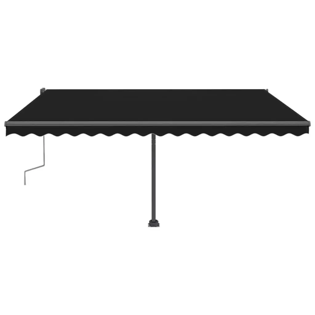 Manual Retractable Awning with LED 400x300 cm Anthracite 3069744