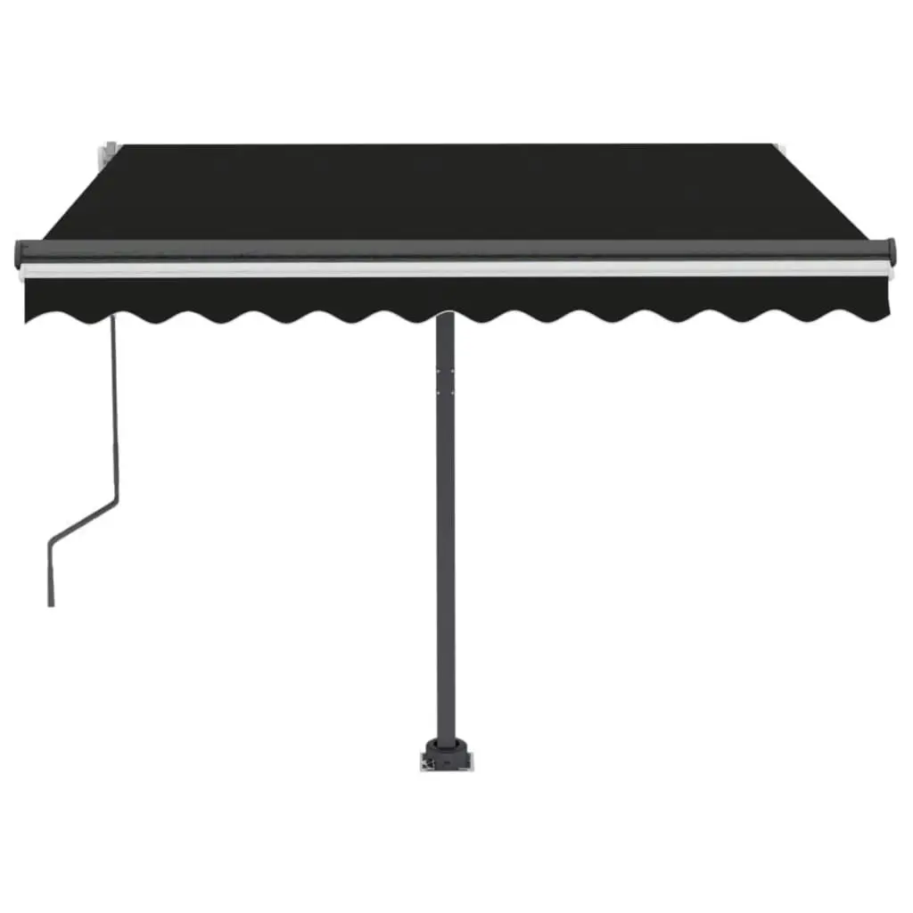 Manual Retractable Awning with LED 350x250 cm Anthracite 3069724