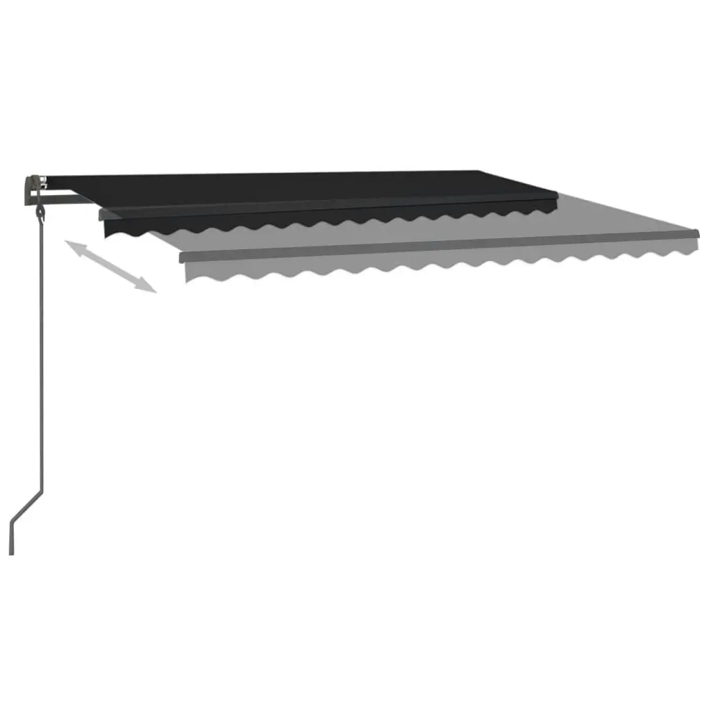 Manual Retractable Awning with LED 4x3 m Anthracite 3070144