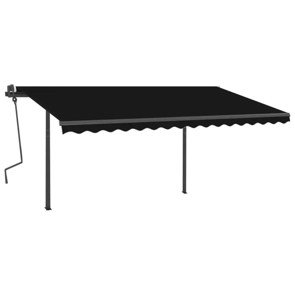 Manual Retractable Awning with LED 4x3 m Anthracite 3070144