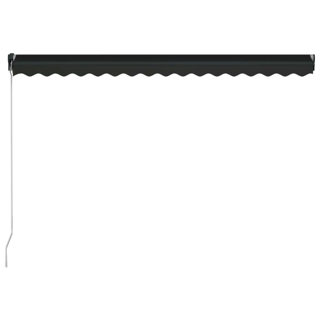 Manual Retractable Awning with LED 400x300 cm Anthracite 3051245