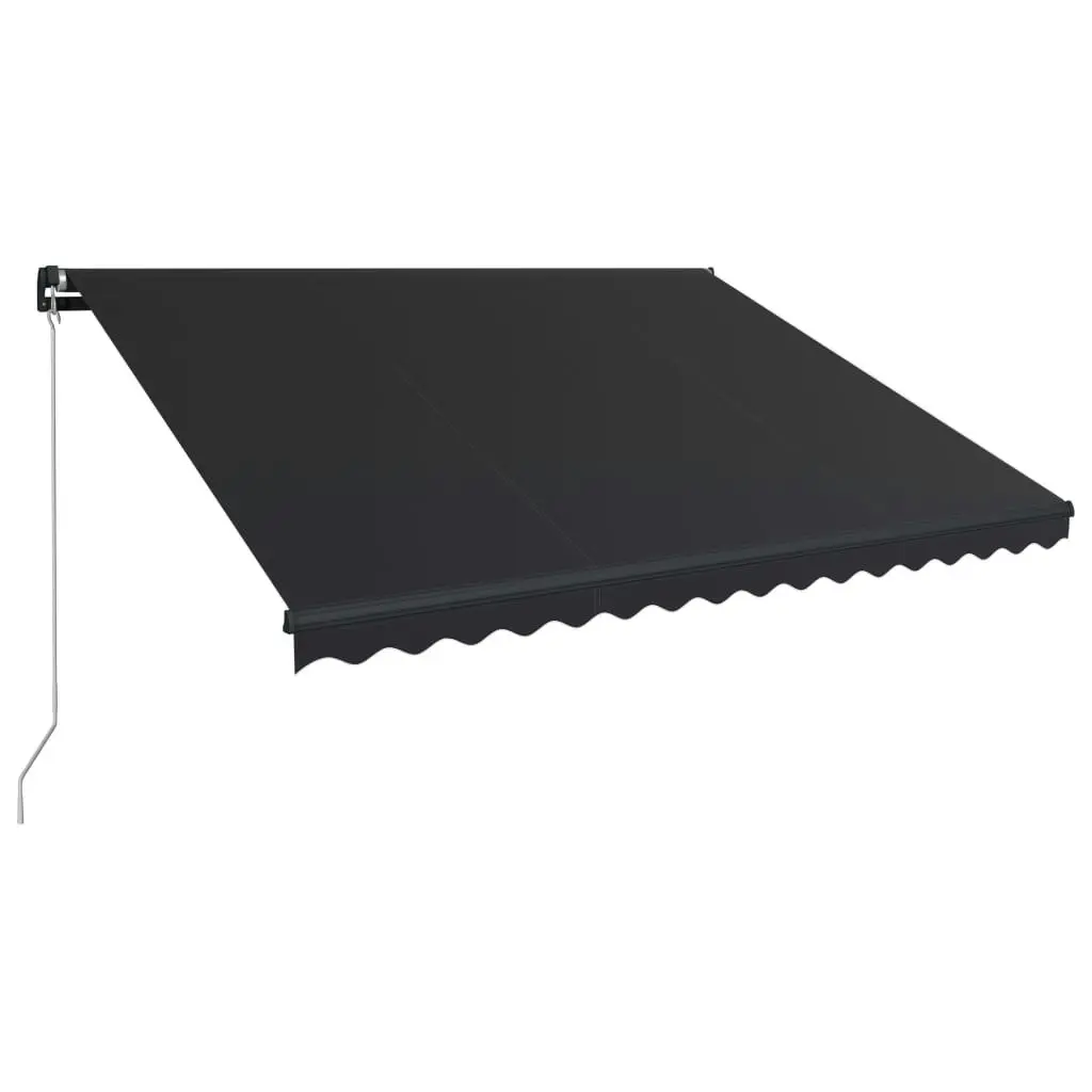 Manual Retractable Awning with LED 400x300 cm Anthracite 3051245