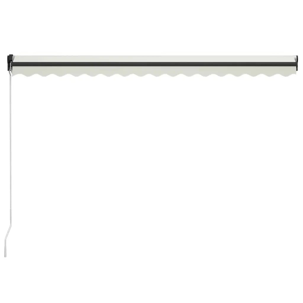 Manual Retractable Awning with LED 400x300 cm Cream 3055228