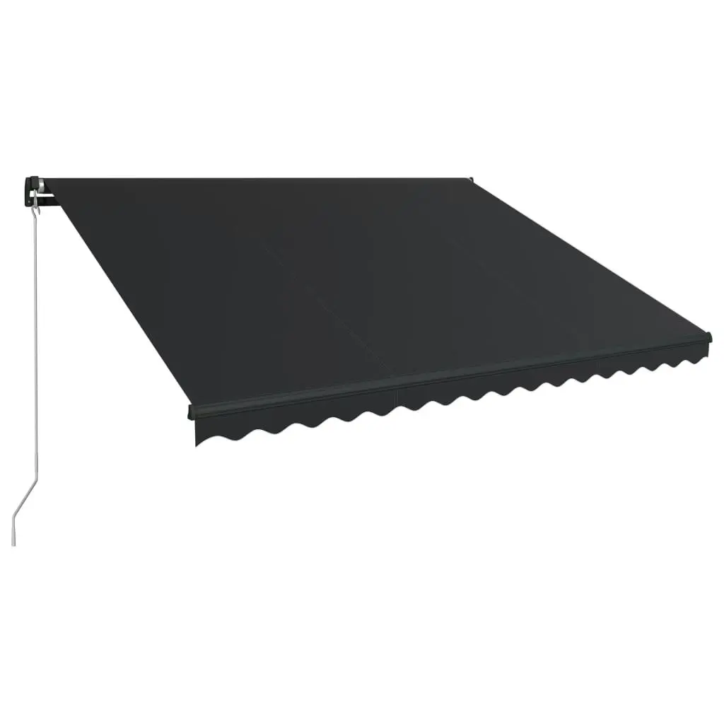 Manual Retractable Awning with LED 450x300 cm Anthracite 3051246