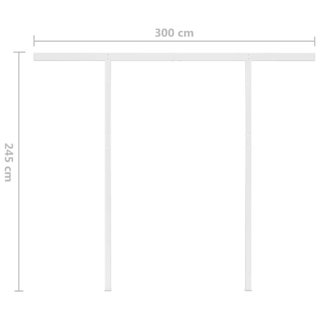 Manual Retractable Awning with Posts 3.5x2.5 m Anthracite 3069919