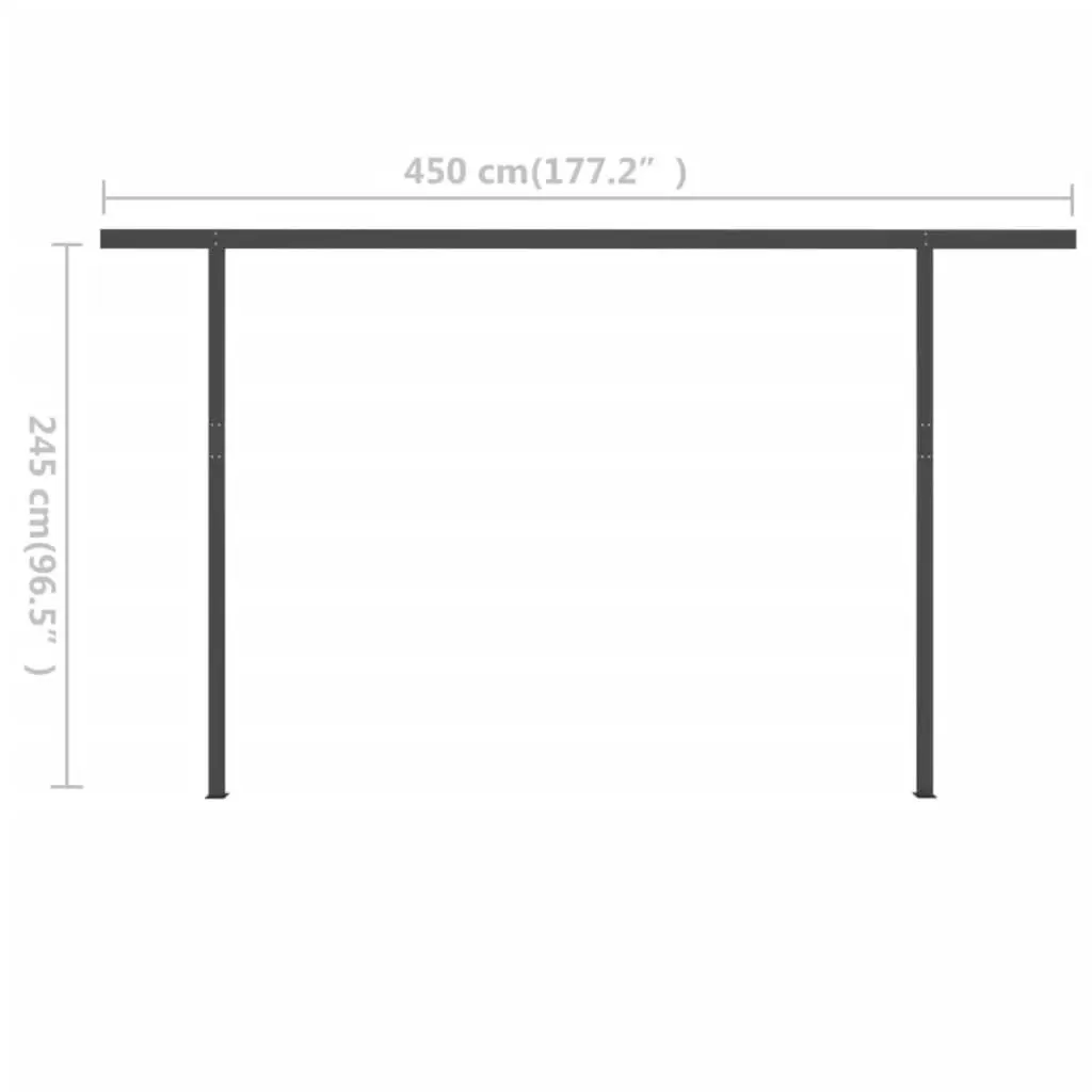 Manual Retractable Awning with Posts 4x3 m Cream 3070137