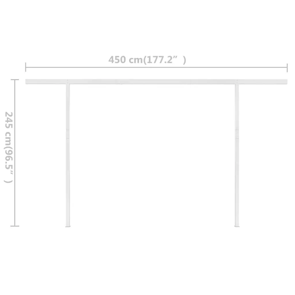 Manual Retractable Awning with Posts 4x3 m Cream 3069937