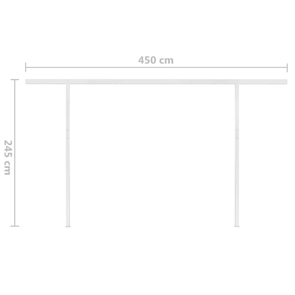 Manual Retractable Awning with Posts 4.5x3 m Anthracite 3069959