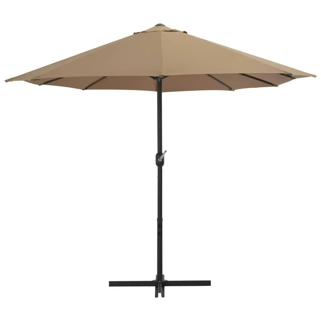 Outdoor Parasol with Aluminium Pole 460x270 cm Taupe 44870