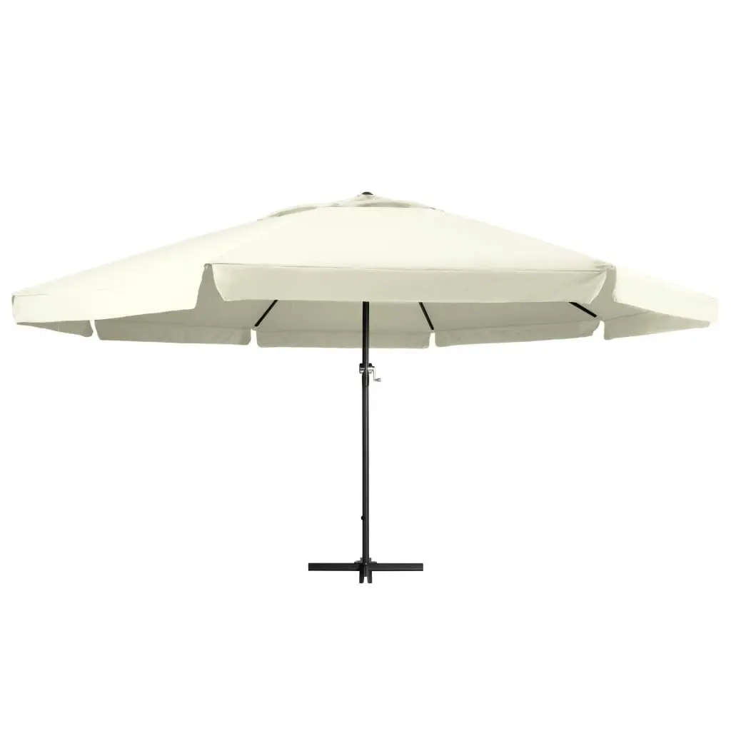 Outdoor Parasol with Aluminium Pole 600 cm Sand White 47370