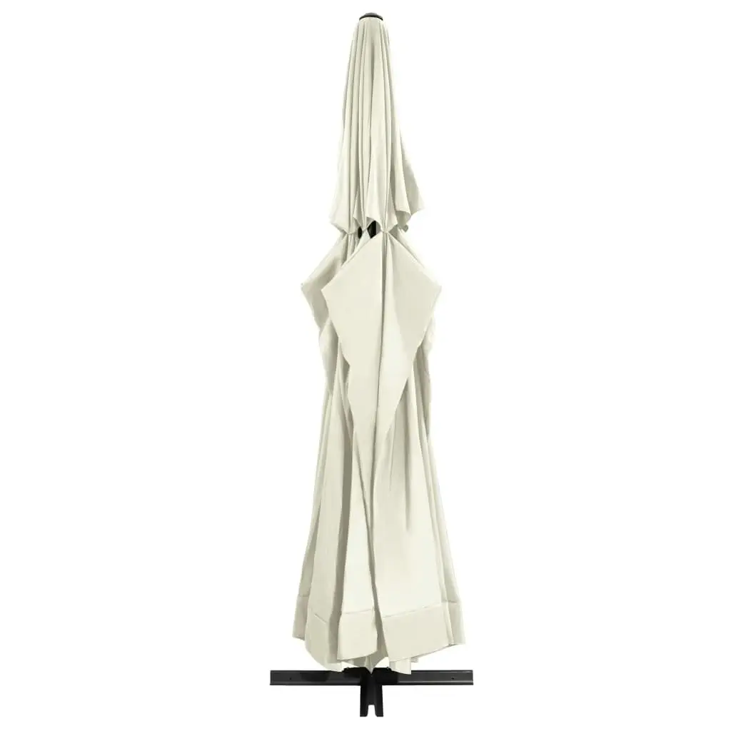 Outdoor Parasol with Aluminium Pole 600 cm Sand White 47370