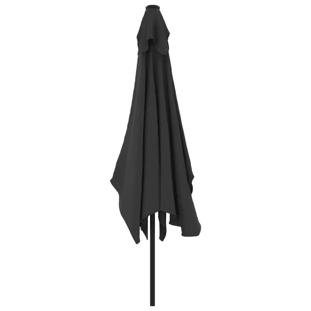 Outdoor Parasol with Metal Pole 300x200 cm Anthracite 44501