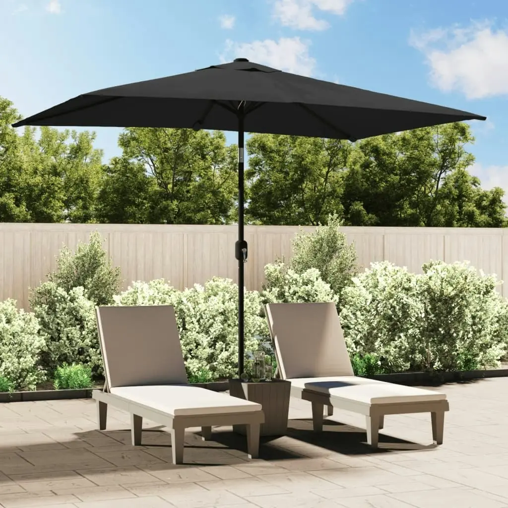 Outdoor Parasol with Metal Pole 300x200 cm Anthracite 44501