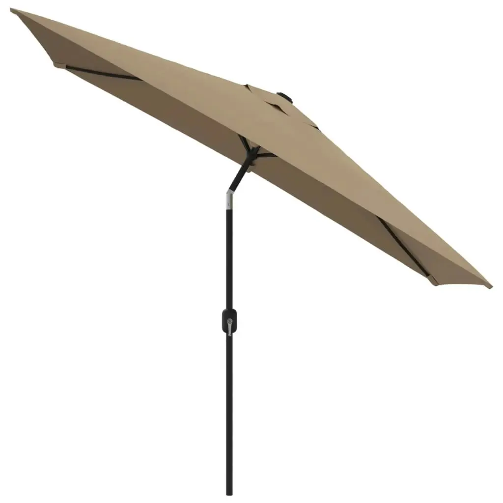 Outdoor Parasol with Metal Pole 300x200 cm Taupe 44502