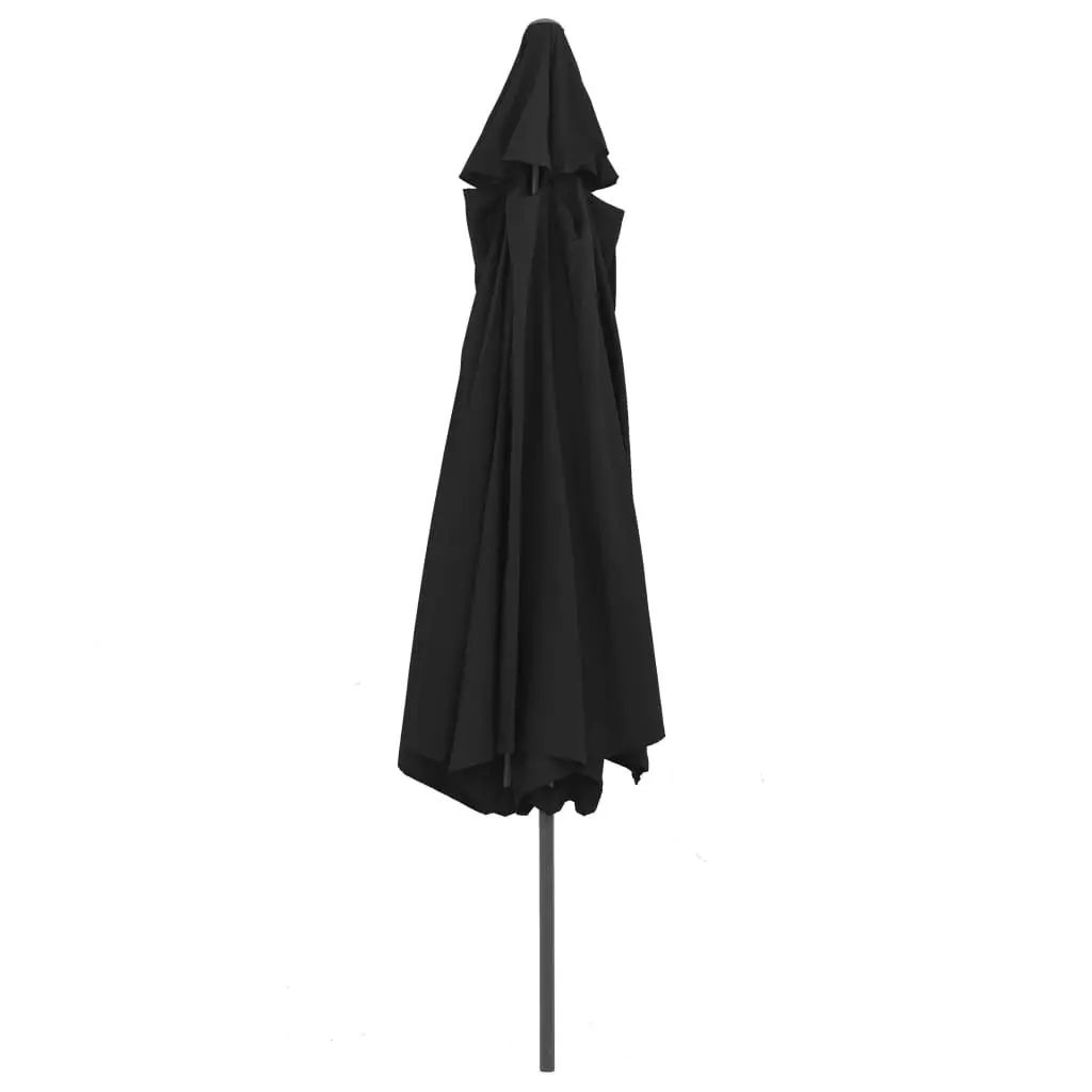 Outdoor Parasol with Metal Pole 400 cm Black 47384