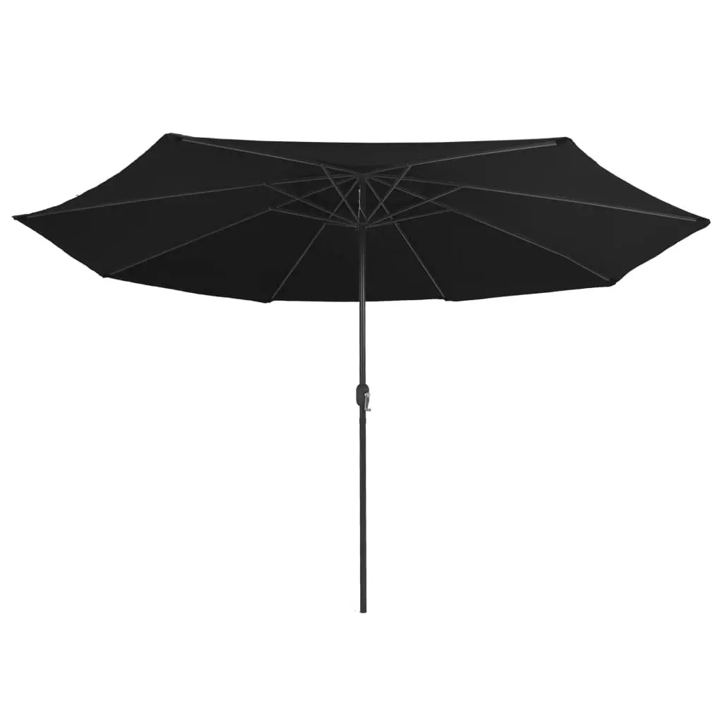 Outdoor Parasol with Metal Pole 400 cm Black 47384