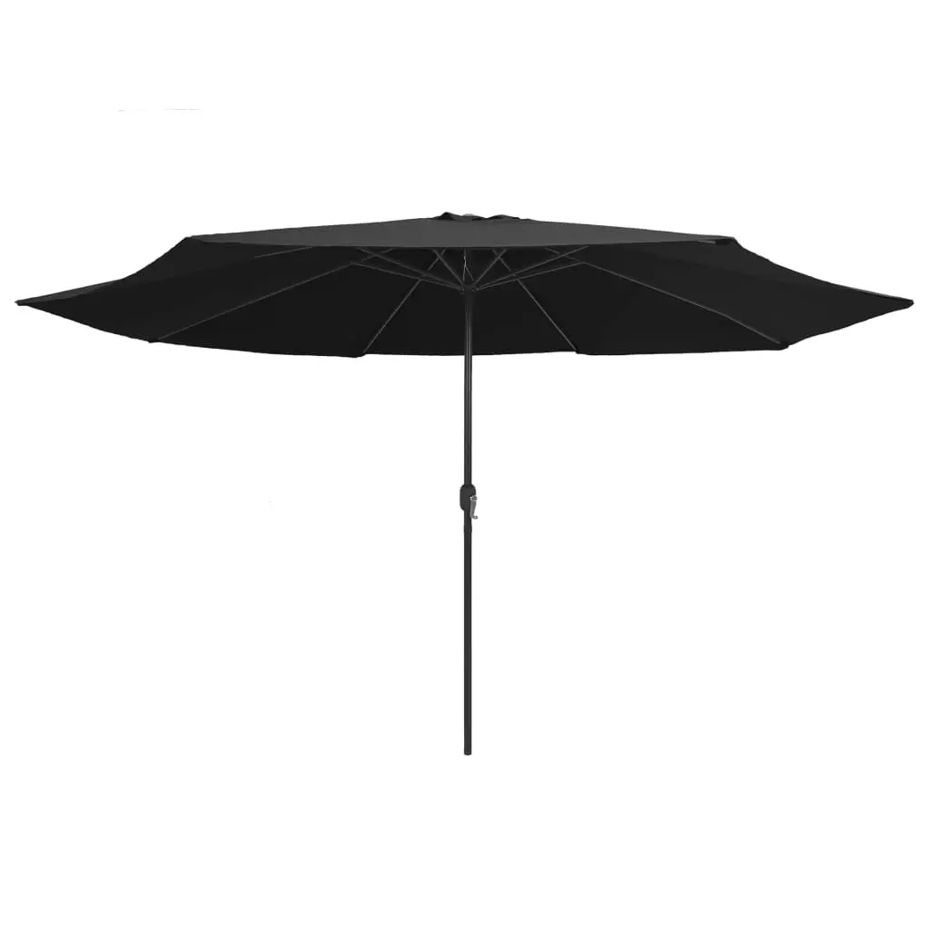 Outdoor Parasol with Metal Pole 400 cm Black 47384