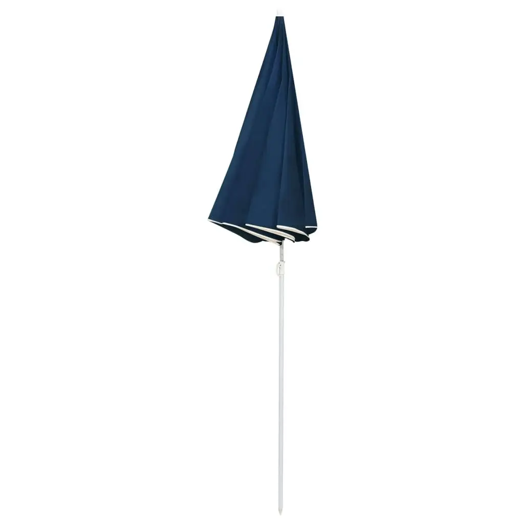 Outdoor Parasol with Steel Pole Blue 180 cm 315538