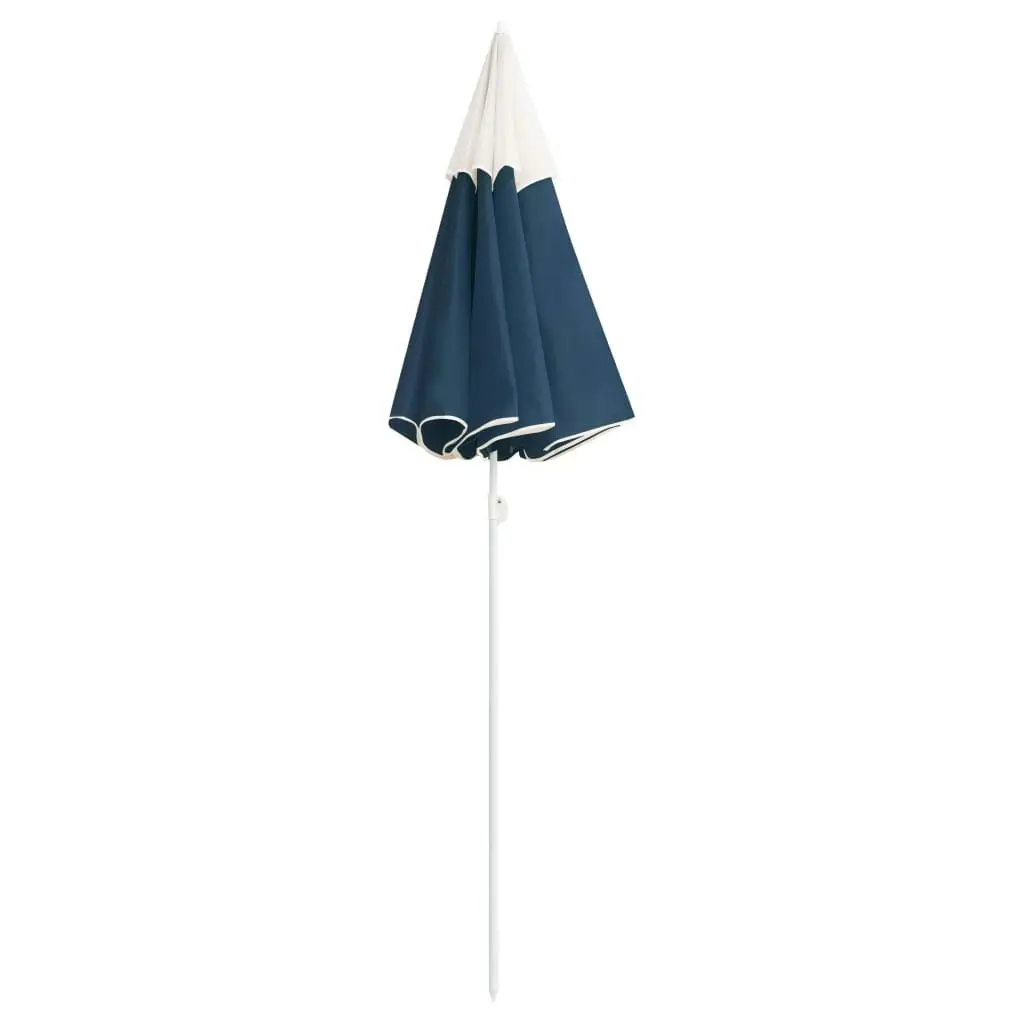 Outdoor Parasol with Steel Pole Blue 180 cm 315541