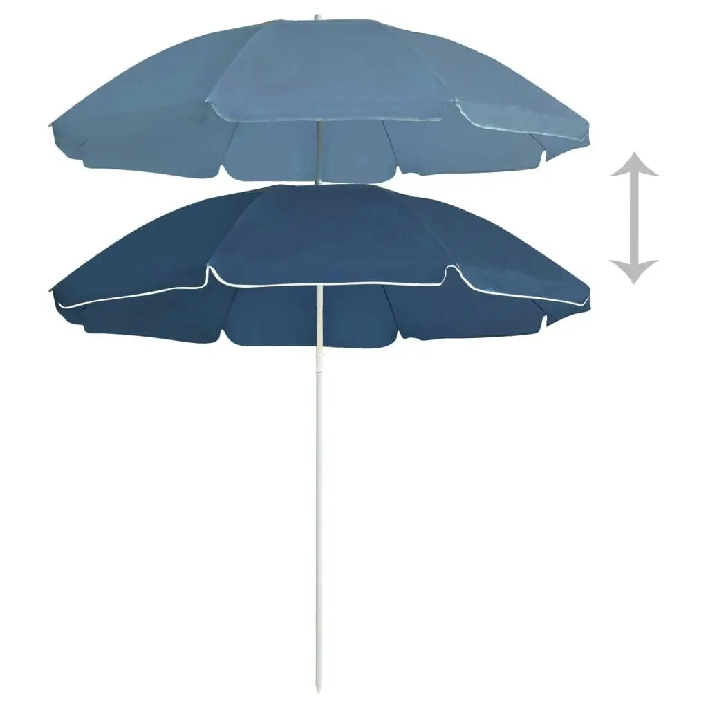 Outdoor Parasol with Steel Pole Blue 180 cm 315541