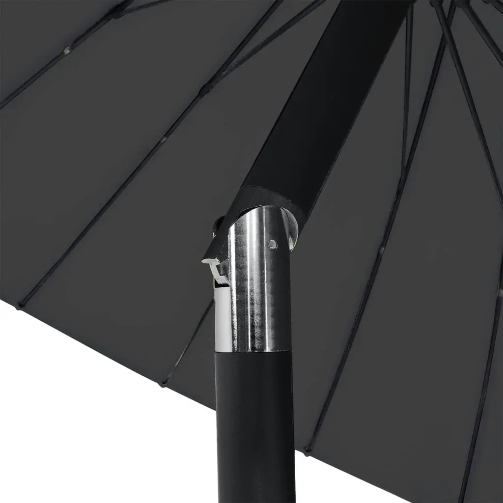 Outdoor Parasol with Aluminium Pole 270 cm Black 47310