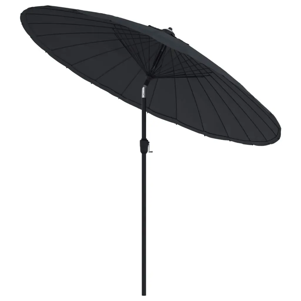 Outdoor Parasol with Aluminium Pole 270 cm Black 47310