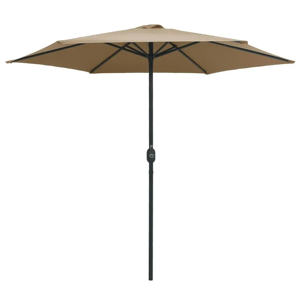 Outdoor Parasol with Aluminium Pole 270x246 cm Taupe 47347