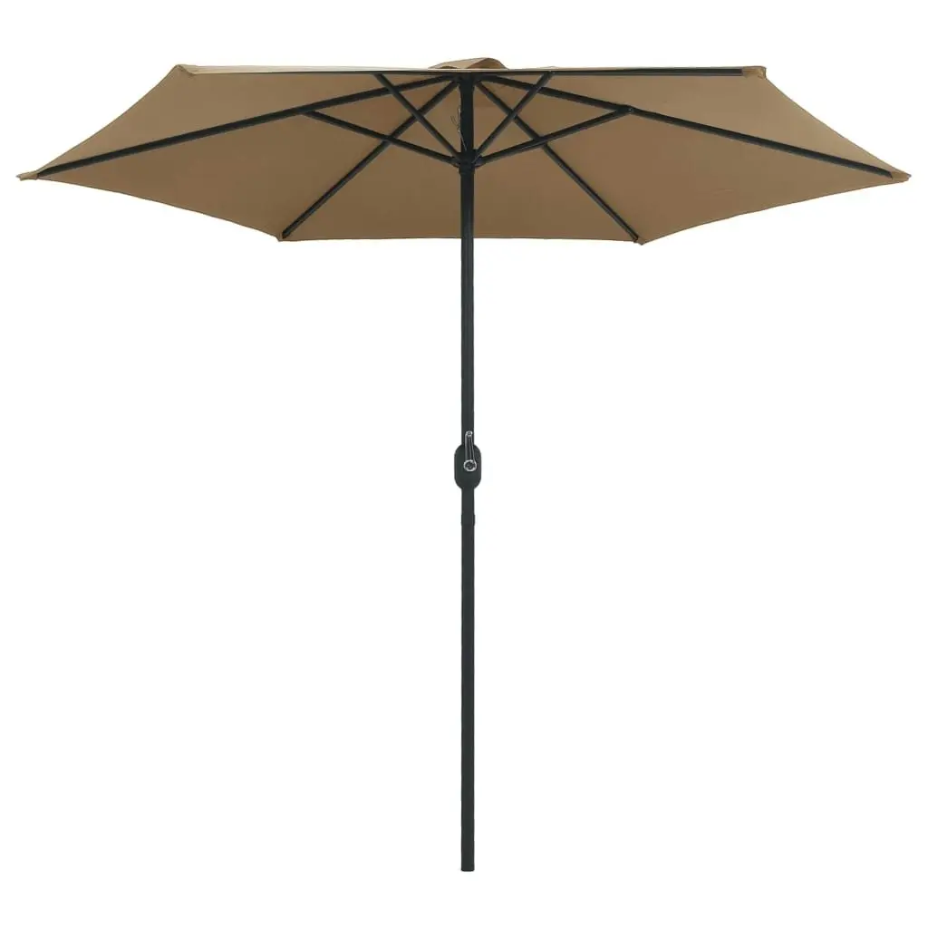 Outdoor Parasol with Aluminium Pole 270x246 cm Taupe 47347