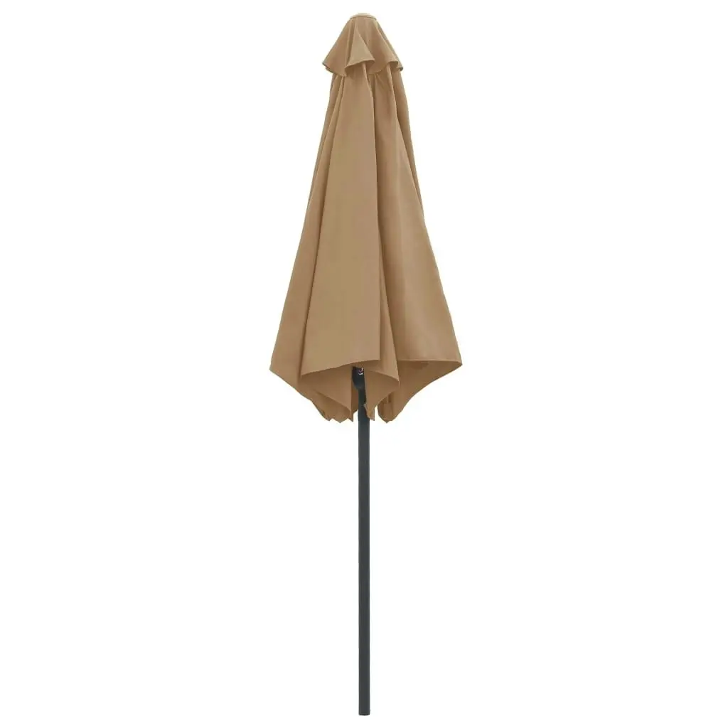 Outdoor Parasol with Aluminium Pole 270x246 cm Taupe 47347