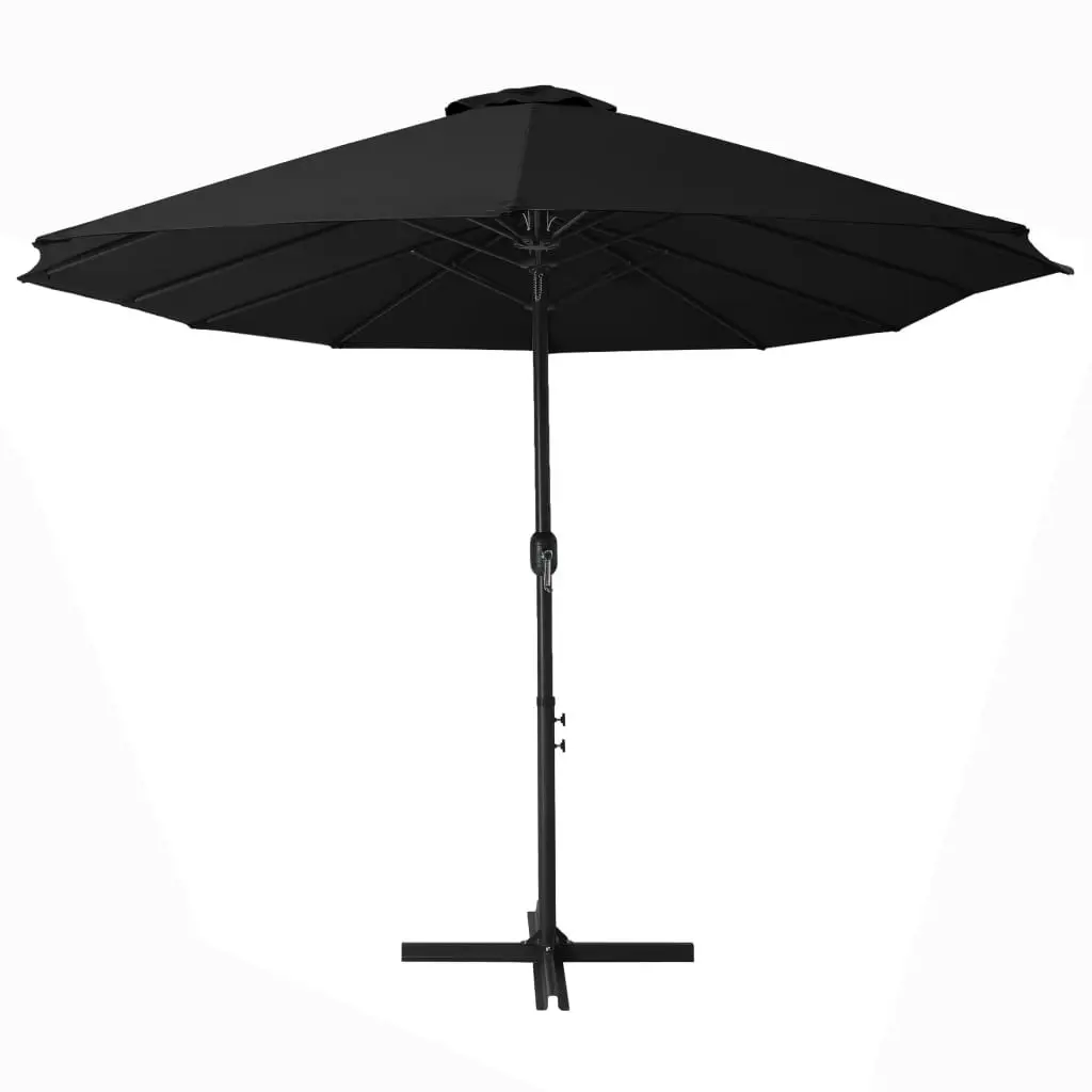 Outdoor Parasol with Aluminium Pole 460x270 cm Black 47302