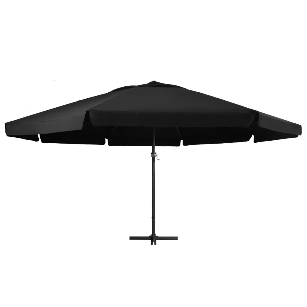 Outdoor Parasol with Aluminium Pole 600 cm Black 47376