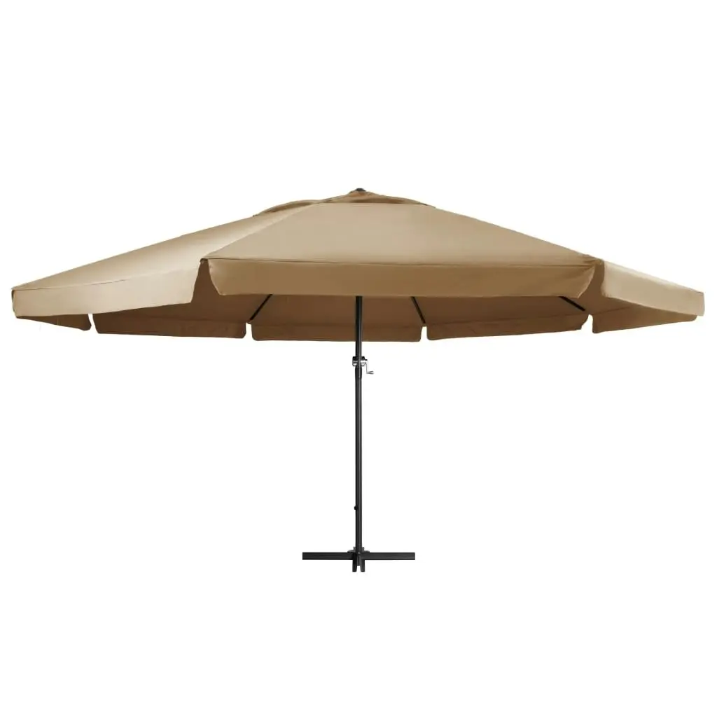 Outdoor Parasol with Aluminium Pole 600 cm Taupe 47373