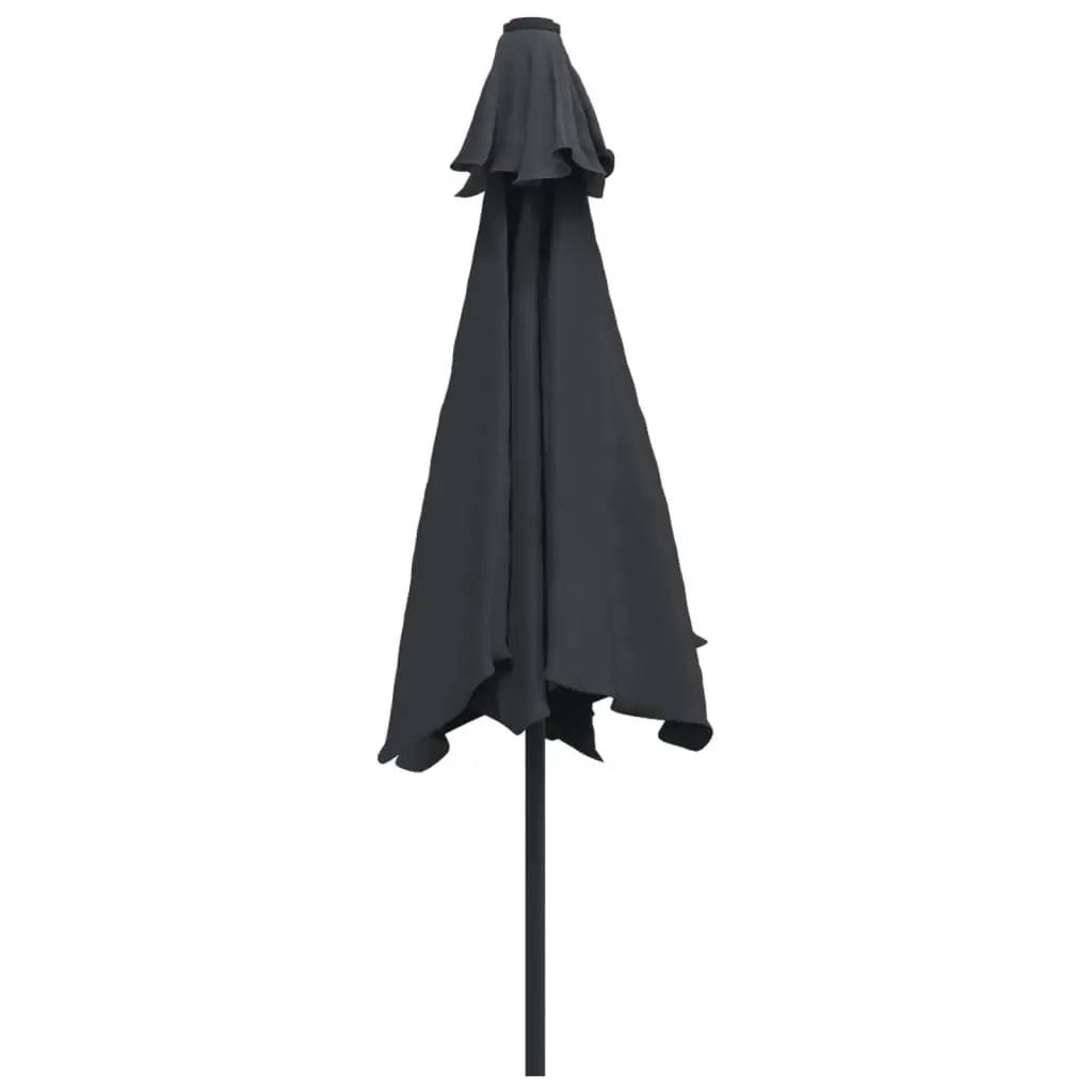 Outdoor Parasol with Metal Pole 300 cm Black 47126