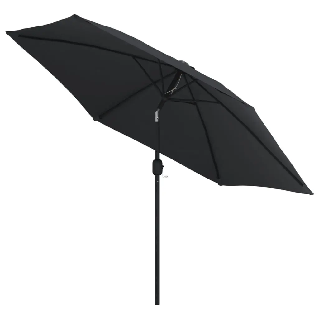 Outdoor Parasol with Metal Pole 300 cm Black 47126